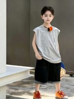 【100-170】ベスト ノースリーブ 無地 ゆったり カジュアル 男の子 - 画像 (3)