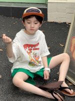 【90-160】半袖Tシャツ 男の子 プリント カートゥーン - 画像 (3)