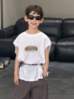 【90-160】Tシャツ 男の子 ノースリープ シンプル - 画像 (4)
