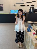 【100-160】ズボン ドット柄 カジュアル 八分丈 ゆったり 女の子 夏新作 - 画像 (4)