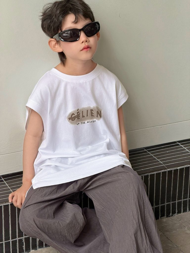 【90-160cm】Ｔシャツ 男の子 ノースリープ シンプル