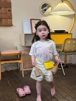 【80-130】半袖Tシャツorショートパンツ 女の子 プリント カートゥーン - 画像 (5)