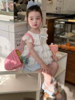 【90-140】フリル シャツorショートパンツ 女の子 リボン付き スウィート - 画像 (6)