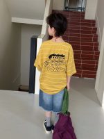 【100-170】Tシャツ ストライプ プリント ゆったり 五分袖 男の子 - 画像 (6)
