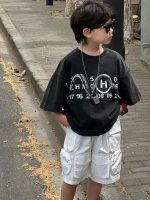 【90-160】Tシャツ プリント ファッション かっこいい 夏新作 男の子 - 画像 (4)
