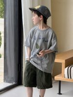 【90-160】半袖Tシャツ 男の子 プリント ストリート風 - 画像 (6)