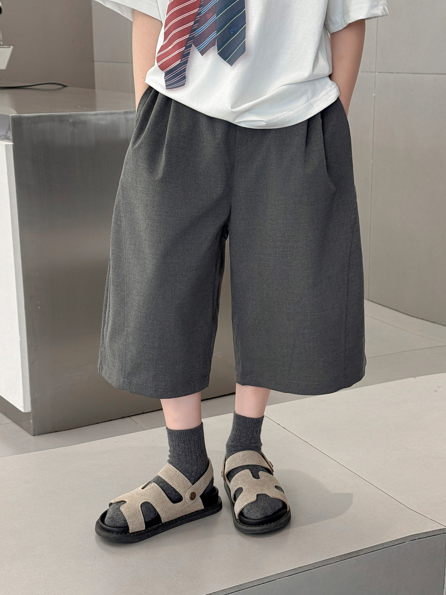 O1CN01Nbvv4x2GTqT1qPbI7_2201251829017-0-cib.jpg 【90-160】ショートパンツ 男の子 無地 シンプル 履きやすい - 画像 (1)