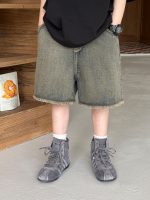 【100-160】ショートパンツ 男の子 ウォッシュド レトロ - 画像 (5)