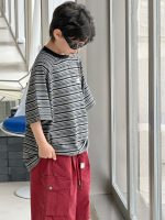 【90-160】半袖Tシャツ 男の子 ボーダー柄 レトロ - 画像 (5)