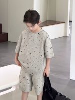 【100-170】セットアップ 星柄 ゆったり 薄手 カジュアル Tシャツ+ショートパンツ - 画像 (3)