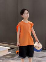 【100-170】ベスト ノースリーブ 無地 ゆったり カジュアル 男の子 - 画像 (6)