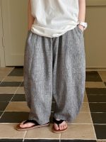 【100-160】パンツ 男の子 無地 シンプル レトロ - 画像 (2)