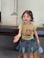 【90-140】半袖Tシャツorデニム スカート 女の子 プリント カートゥーン - 画像 (4)