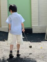 【100-160】半袖シャツ 男の子 ストライプ シンプル - 画像 (6)