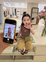 【80-130】ワンショルダー キャミソールor七分丈 パンツ 女の子 ボーダー柄 - 画像 (4)