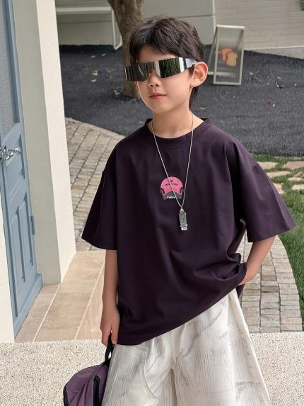 【90-160cm】半袖Ｔシャツ 男の子 プリント トレンド