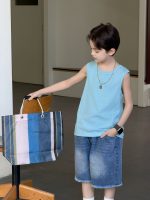 【100-170】ベスト 六色選べる 無地 着回し力抜群 夏新作 ゆったり 男の子 - 画像 (4)