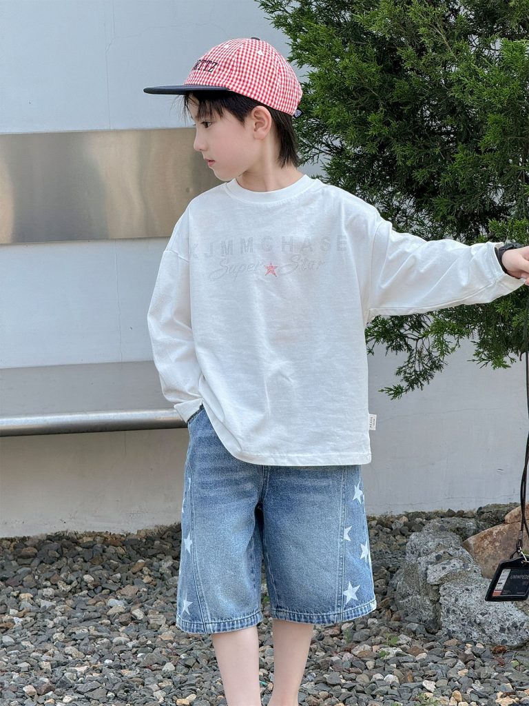 【90-150cm】長袖Ｔシャツ 男の子 無地 シンプル ゆったり