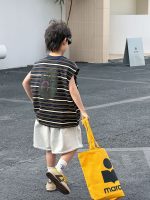 【90-160】ベスト 男の子 ボーダー柄 韓国風 - 画像 (5)