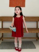 【90-140】ワンピース 女の子 ノースリープ リボン付き ファッション - 画像 (5)