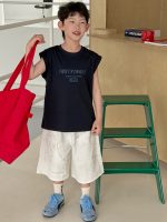 【90-160】Tシャツ 男の子 プリント 英字 ノースリープ - 画像 (5)