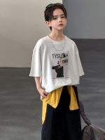 【90-160】Tシャツ ラウンドネック 半袖 シンプル プリント 男の子 - 画像 (4)