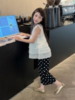 【100-160】ズボン ドット柄 カジュアル 八分丈 ゆったり 女の子 夏新作 - 画像 (5)