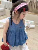 【90-140】ノースリープ トップスorパンツ 女の子 ドット柄 ゆったり - 画像 (6)