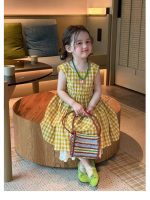 【90-140】チェック柄 ワンピースor無地 パンツ 女の子 ノースリープ - 画像 (4)