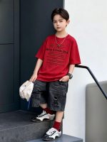 【90-160】Tシャツ アルファベット プリント カジュアル 夏新作 - 画像 (3)
