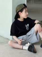 【90-160】半袖Tシャツ 男の子 パンダ プリント ゆったり - 画像 (6)