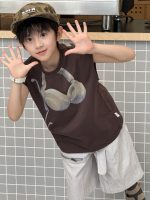 【100-160】半袖Tシャツ 男の子 プリント ストリート風 - 画像 (6)