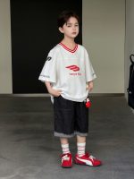 【100-170】Tシャツ スポーツ風 プリント ゆったり カジュアル 男の子 - 画像 (3)