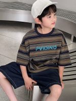 【90-160】半袖Tシャツ 男の子 ボーダー柄 レトロ - 画像 (5)