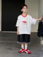 【100-170】Tシャツ スポーツ風 プリント ゆったり カジュアル 男の子 - 画像 (5)