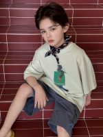 【100-170】ショートパンツ カジュアル ゆったり 無地 ポケット付き 五分丈 男の子 - 画像 (6)