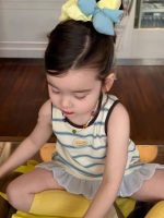 【90-150】ワンピース 女の子 ボーダー柄 ノースリープ - 画像 (3)