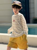 【100-160】半袖Ｔシャツ 男の子 ボーダー柄 プリント 英字 - 画像 (3)