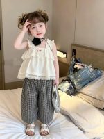 【90-140】フリル キャミソールorチェック柄 パンツ 女の子 韓国風 - 画像 (6)