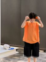 【100-170】ベスト ノースリーブ 無地 ゆったり カジュアル 男の子