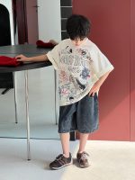 【90-160】半袖Tシャツ 男の子 プリント ゆったり - 画像 (4)
