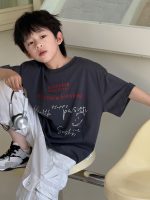 【90-160】半袖Ｔシャツ 男の子 プリント 英字 トレンド