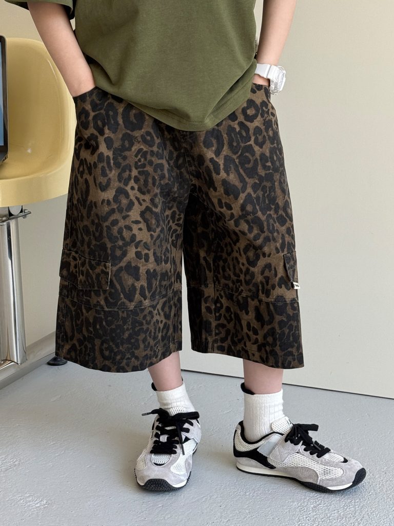 【100-160cm】パンツ 男の子 レオパード トレンド