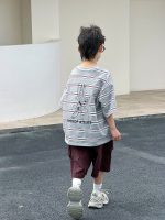 【90-160】半袖Tシャツ 男の子 ボーダー柄 グラフィティ - 画像 (5)