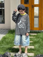 【100-160】長袖Tシャツ 男の子 ボーダー柄 カートゥーン - 画像 (5)
