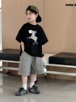 【90-160】半袖Tシャツ 男の子 シマウマ柄 プリント カジュアル - 画像 (5)