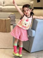 【90-140】カートゥーン ベストorチェック柄 ショートパンツ 女の子 スウィート - 画像 (5)
