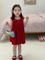 【90-140】ワンピース 女の子 ノースリープ リボン付き ファッション - 画像 (6)