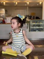 【90-150】ワンピース 女の子 ボーダー柄 ノースリープ - 画像 (5)