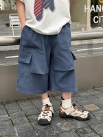 【100-160】七分丈パンツ 男の子 無地 ファッション - 画像 (3)